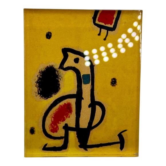 Joan Miro Signed Sans Titre Lucite Art Brooch Pin Artwork Costume Jewelry - Picture 1 of 7